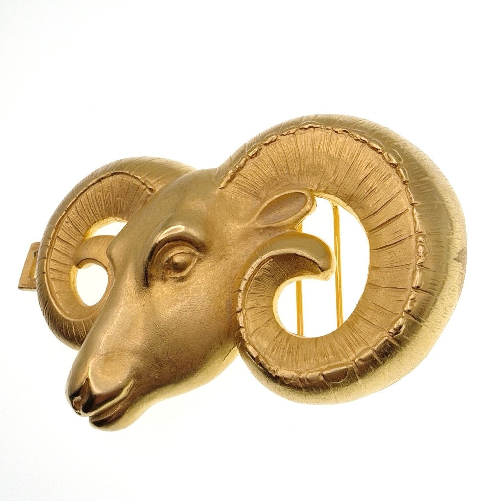 Doreen Ryan 1994 Ram Big Horn Belt Buckle 4” Long