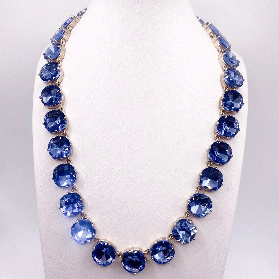 Bella Jack Blue Rhinestones Necklace Beautiful Shine