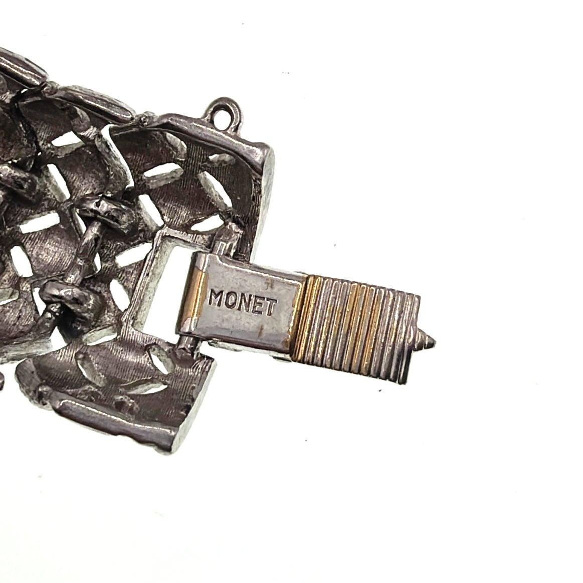 Monet Vintage Bracelet Silver Tone 8”