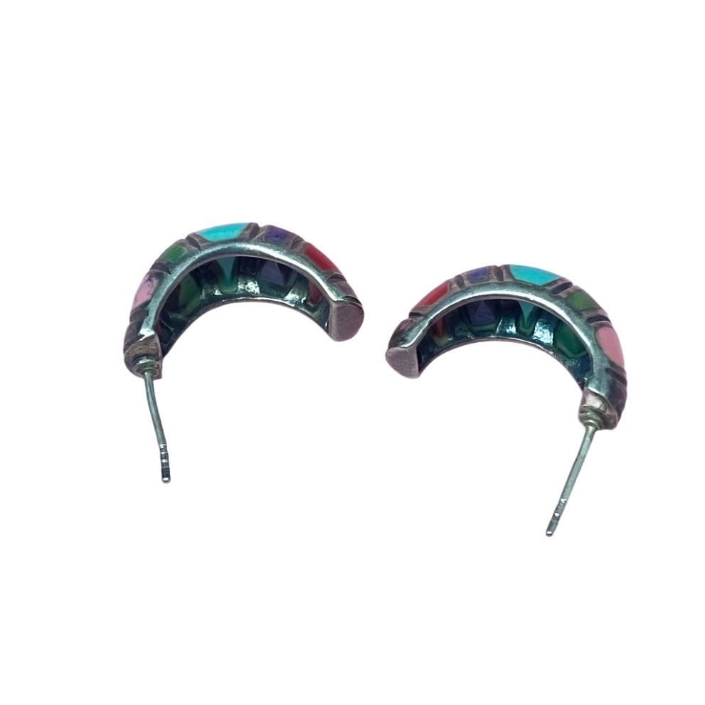 St Silver and Gemstones Half Hoop