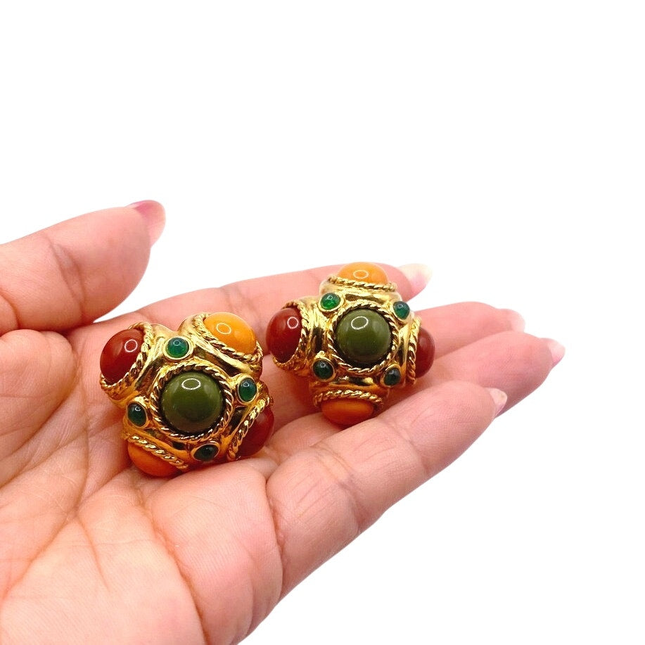 Joan Rivers Maltese Cross Earrings