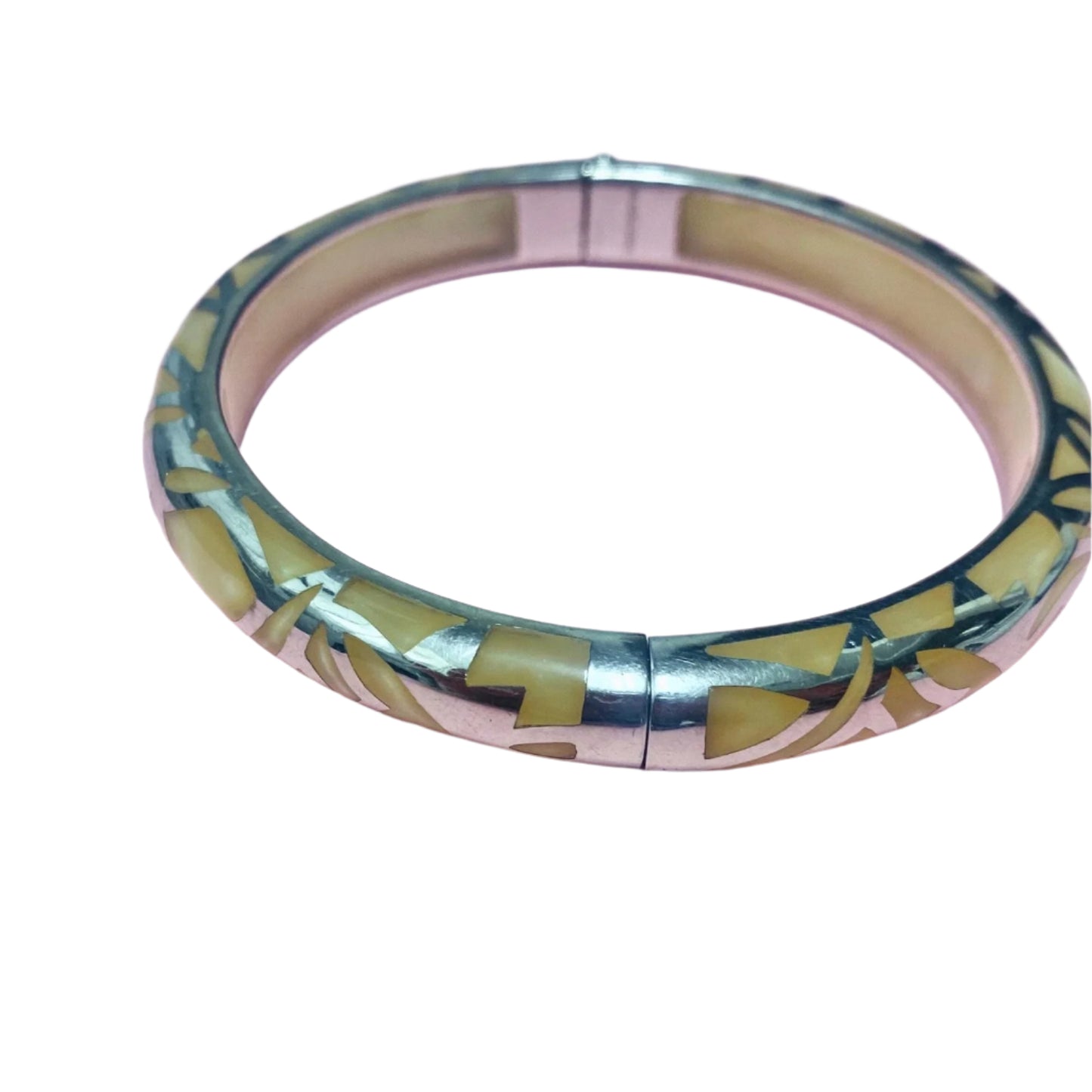 ATI Anika Witt Of Bali St Silver Bracelet with Moon Glow Resin