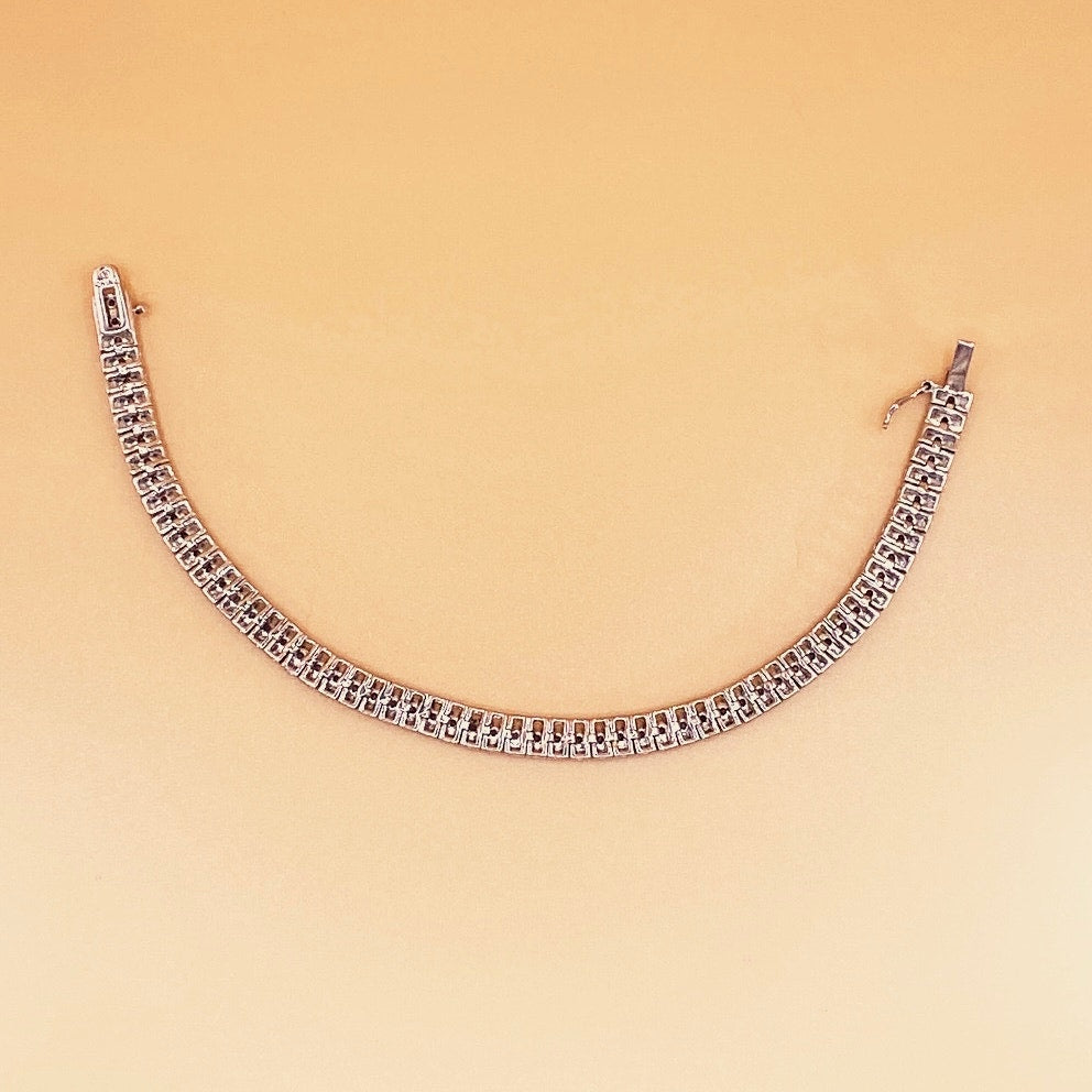 14k Gold Filled Tennis Bracelet Monzonite