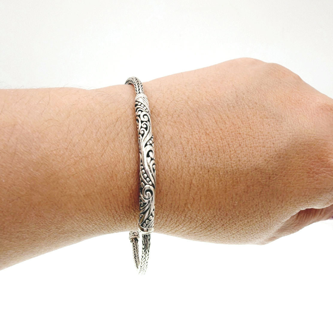 Sterling Silver ATI Annika Witt Vintage Bracelet With Toggle Closure 7"