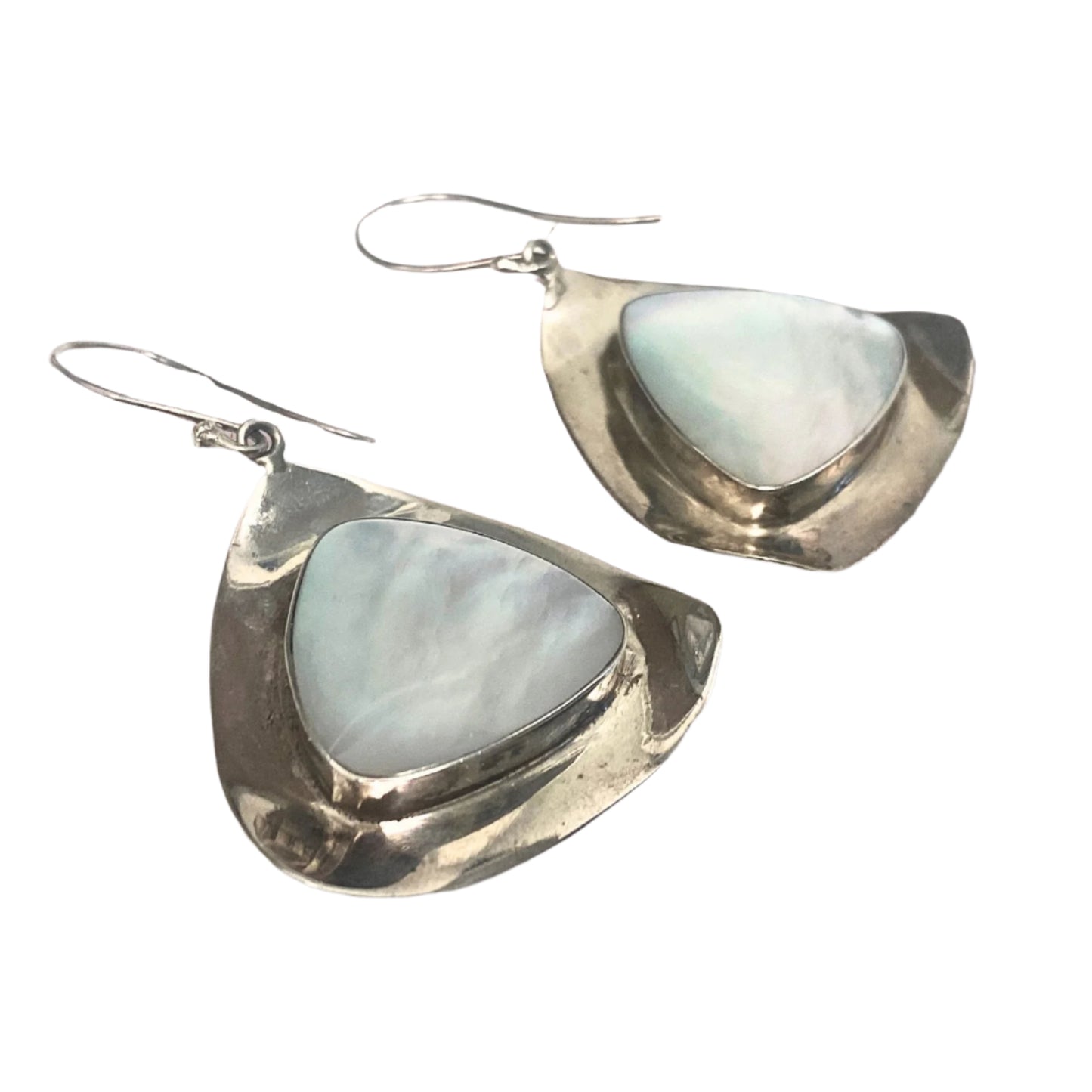 Sterling Silver Inlaid Mother of Pearl Earrings