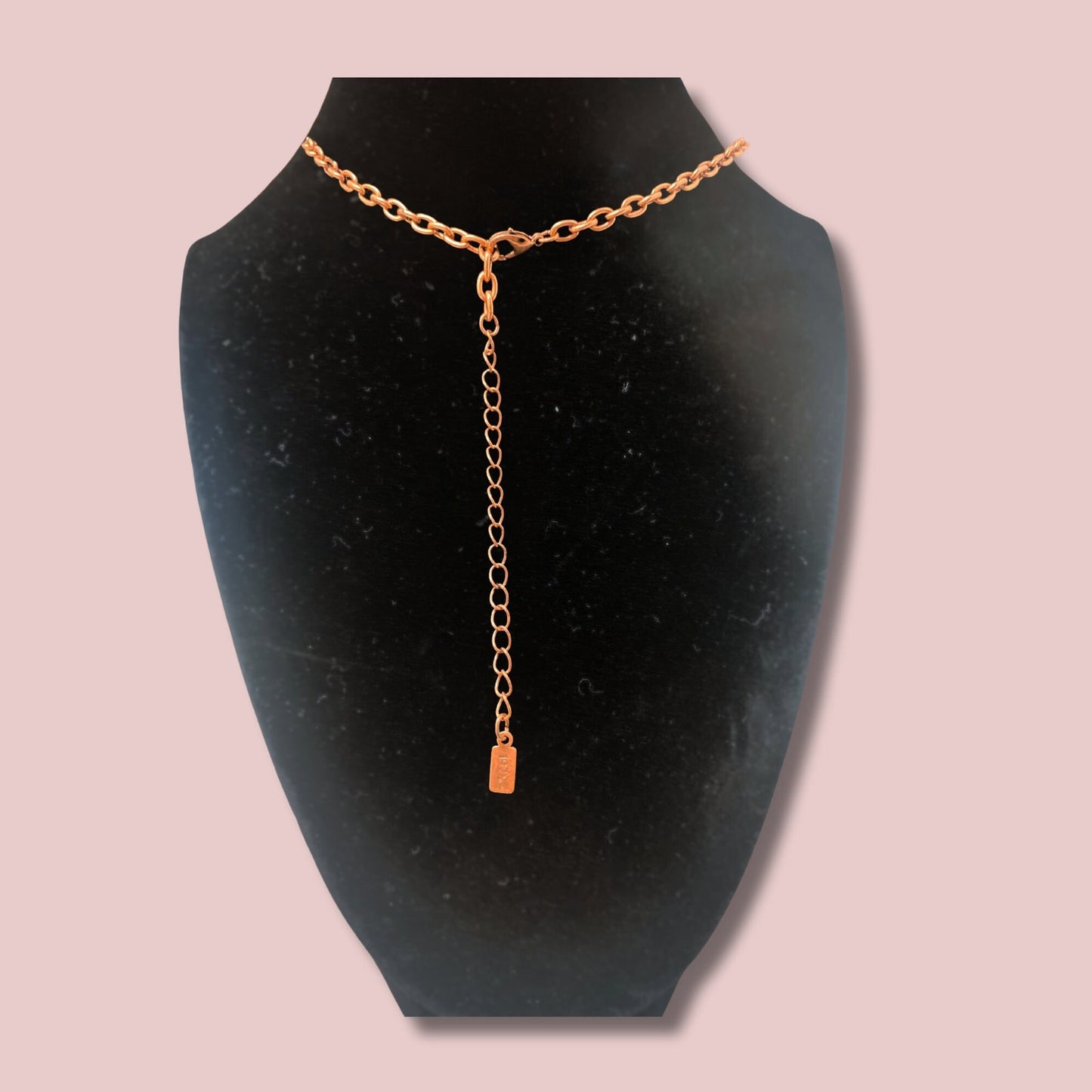 1928 Co. Red Copper Tone Cameo Necklace