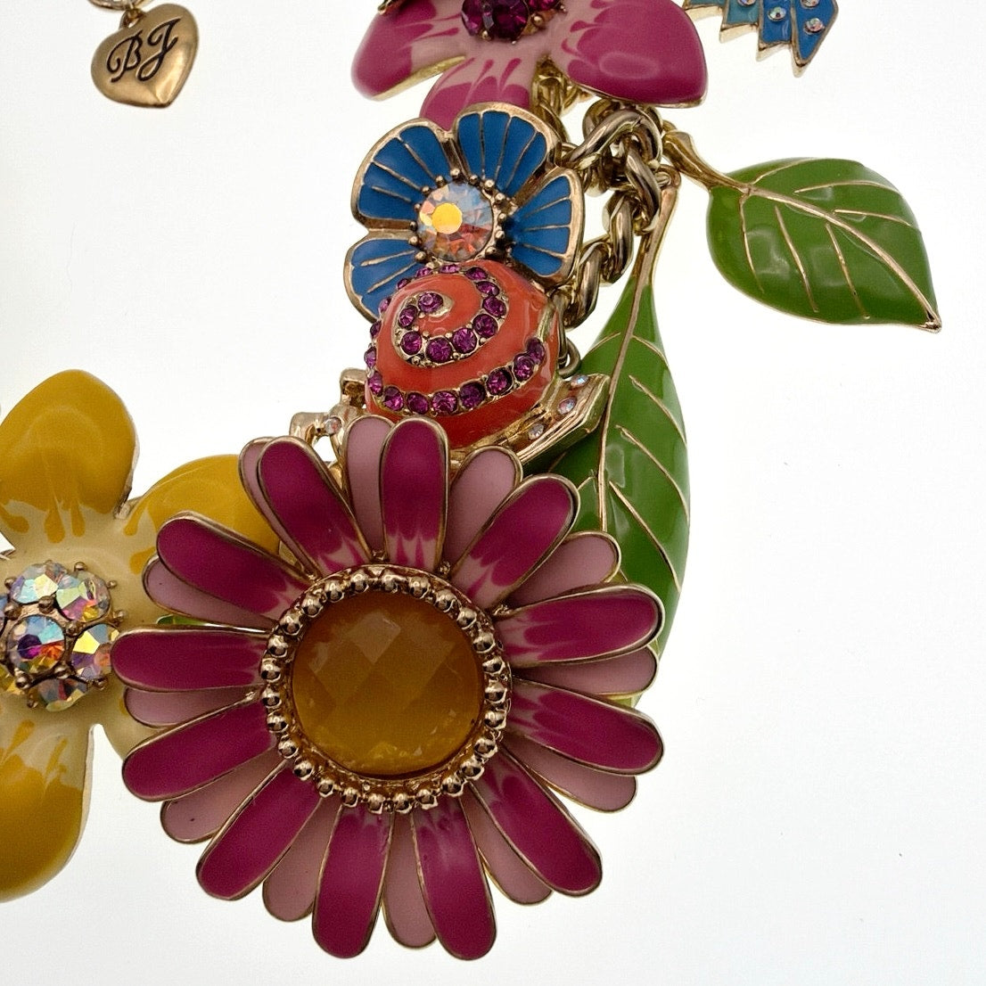 Betsey Johnson Vintage Flower Garden Statement Necklace