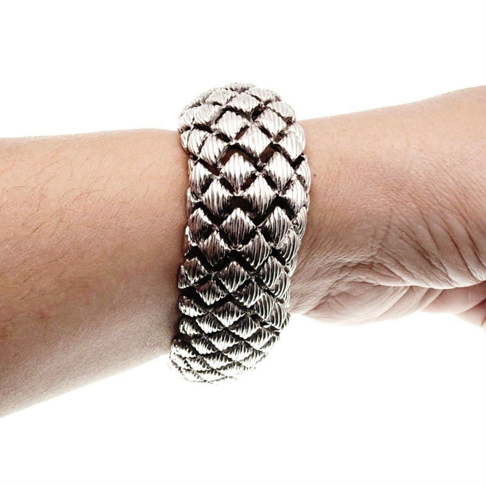 Monet Vintage Bracelet Silver Tone 8”