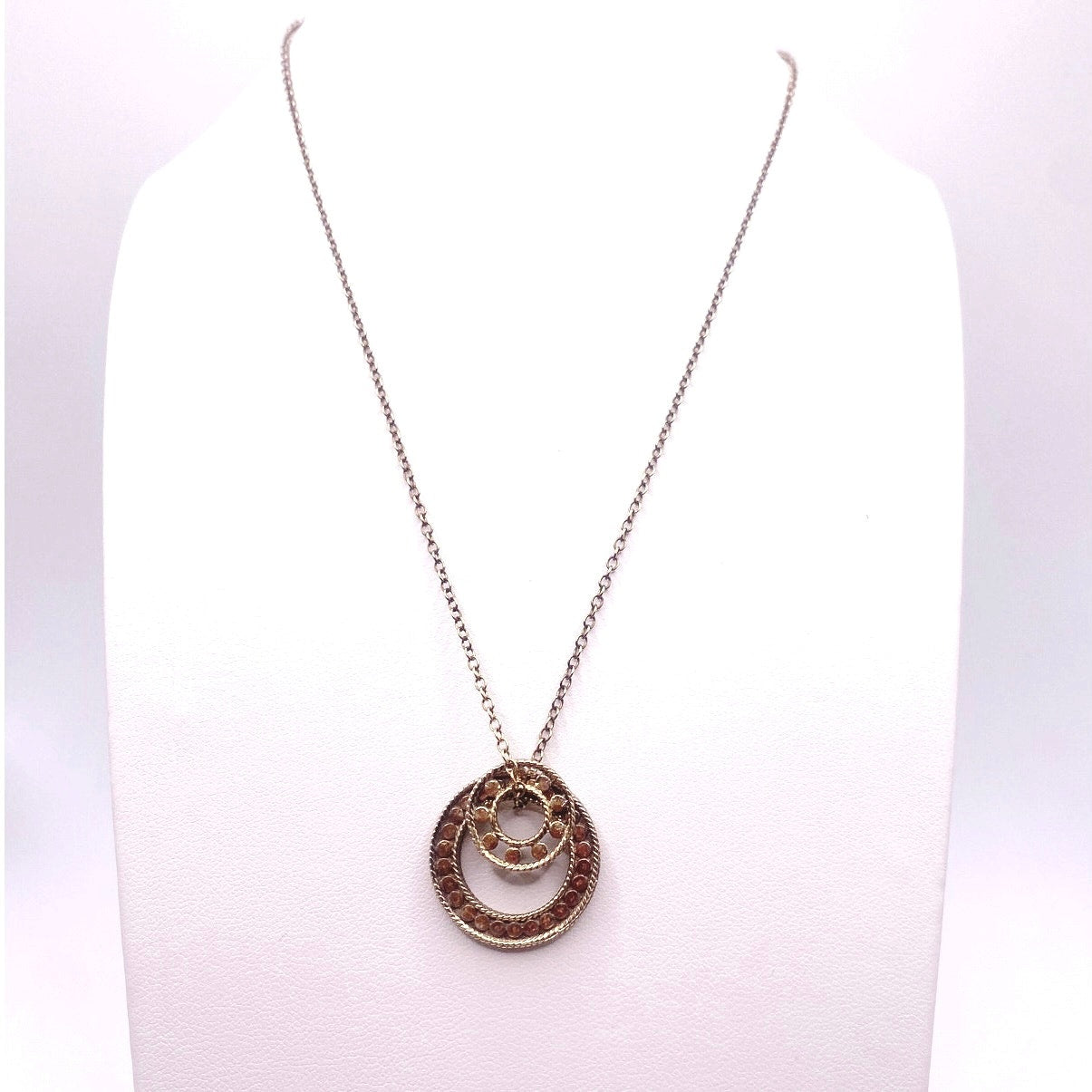 Anna Beck Open Circle Necklace Chain Gold Vermeil Sterling Silver 16”-18”