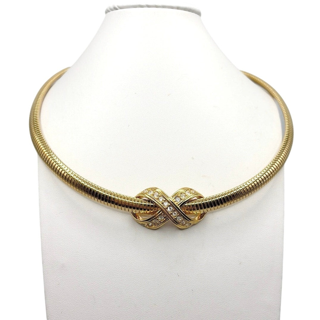 Avon Signed Midcentury Snake chain Choker Collar 16”