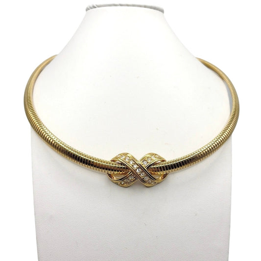 Avon Signed Midcentury Snake chain Choker Collar 16”