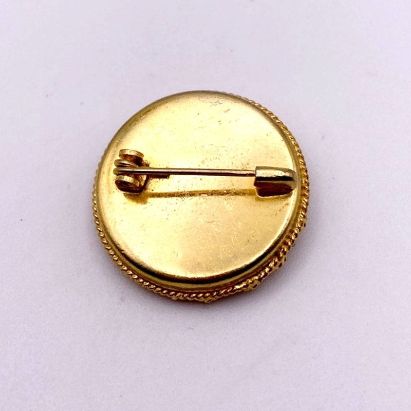 Micro mosaic Millefiori Italian Brooch Midcentury