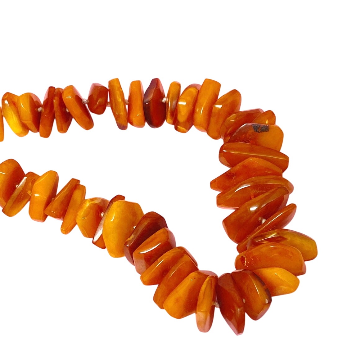 Vtg Baltic Amber Butterscotch Necklace 24"