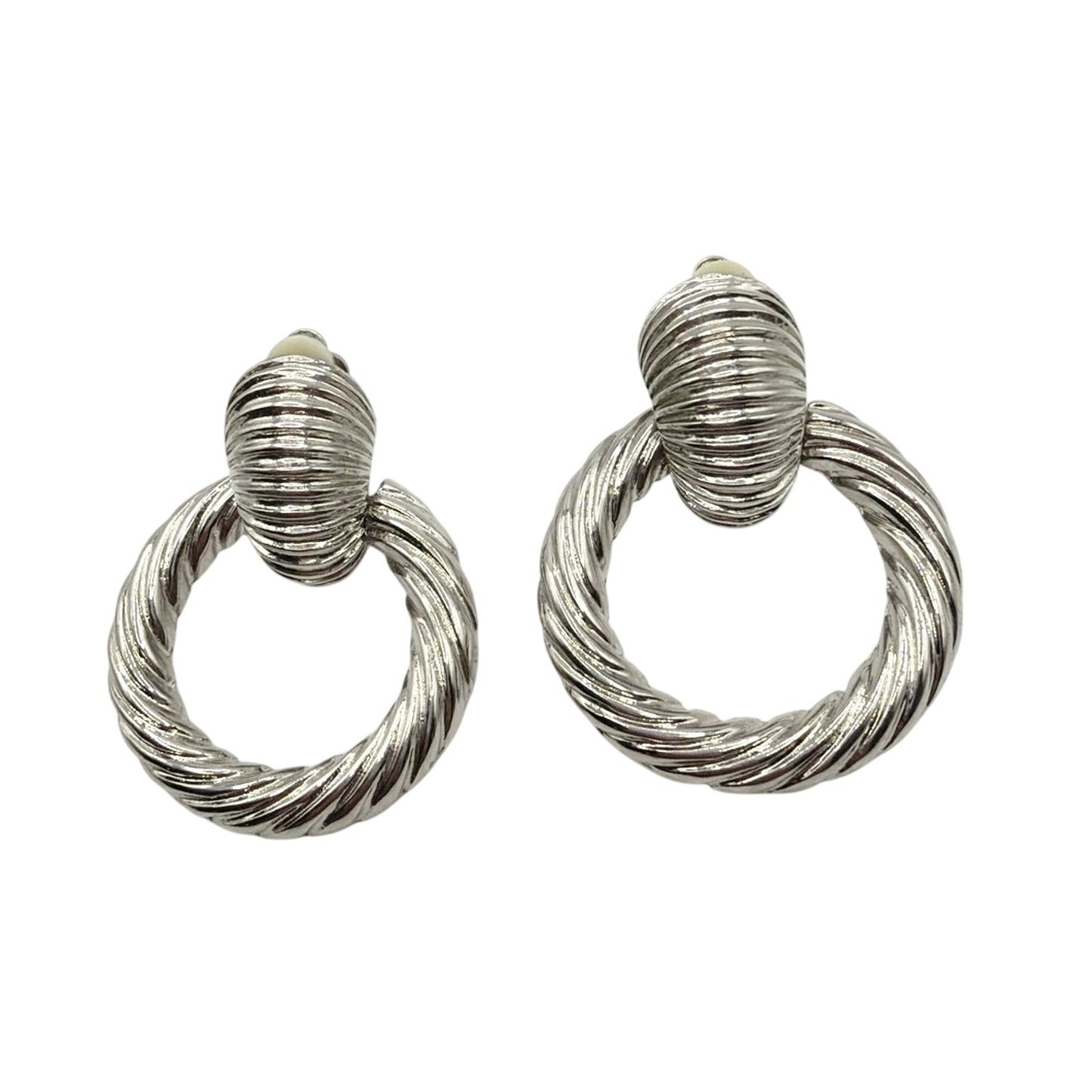 Statement Clip on Vintage Earrings Door Knocker Style 2”
