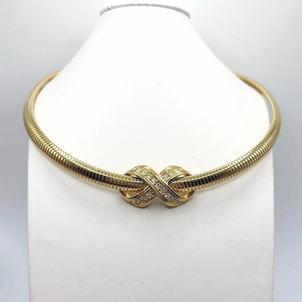 Avon Signed Midcentury Snake chain Choker Collar 16”
