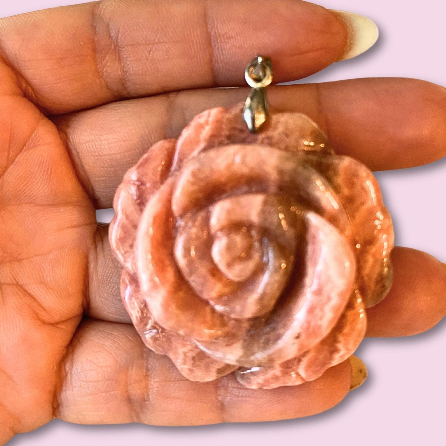Pendant Rose Rhodochrosite Stone