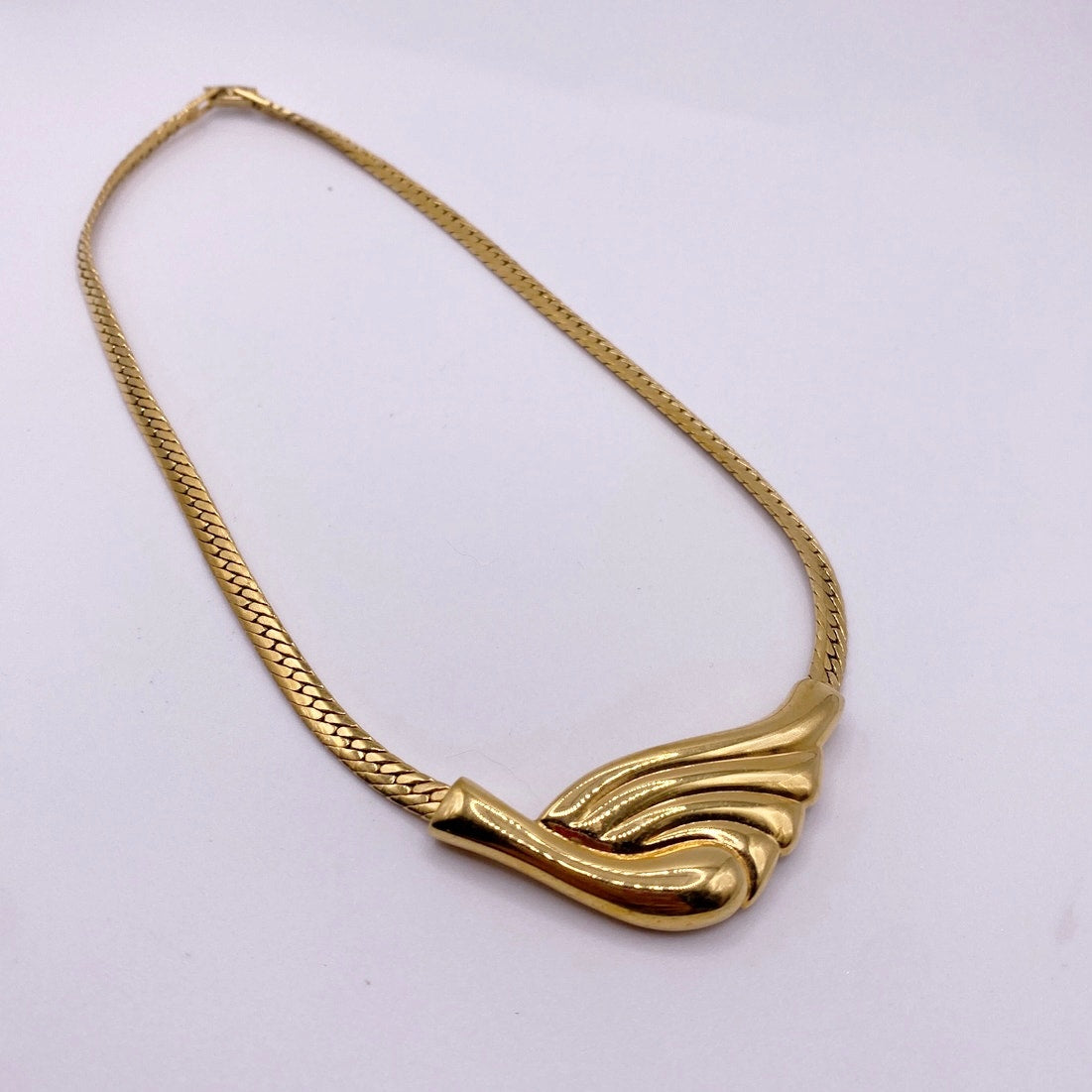 Vintage Napier Gold Tone Chain Collar Necklace 14”