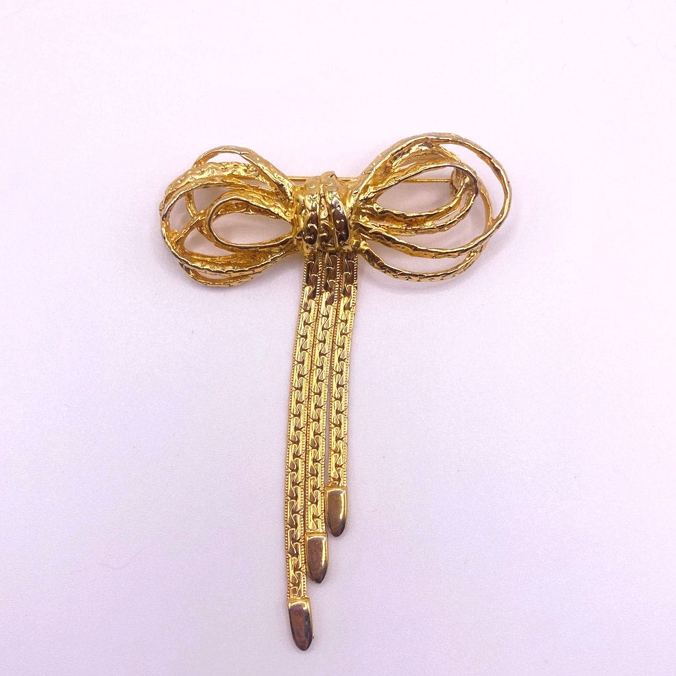Vtg Brooch Coquette Bow