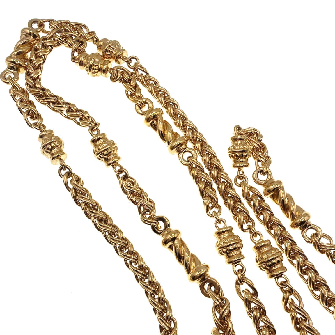 St John’s Extra Large Gold Tone Necklace Necklace 44”