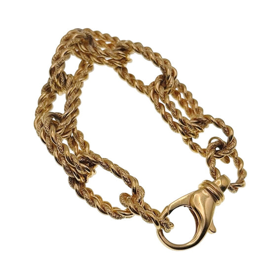 Milor Bronze Italy Chunky Links Bracelet Size 8