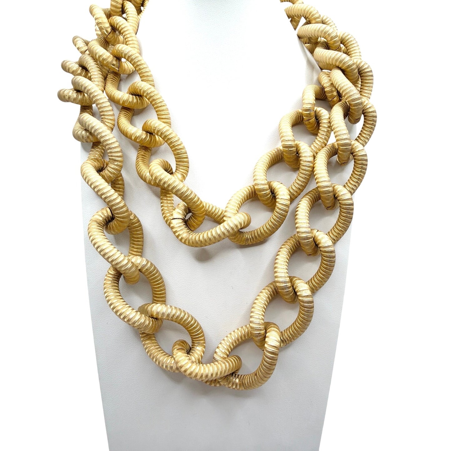 Monet Vintage Chunky Links Long Necklace 34”