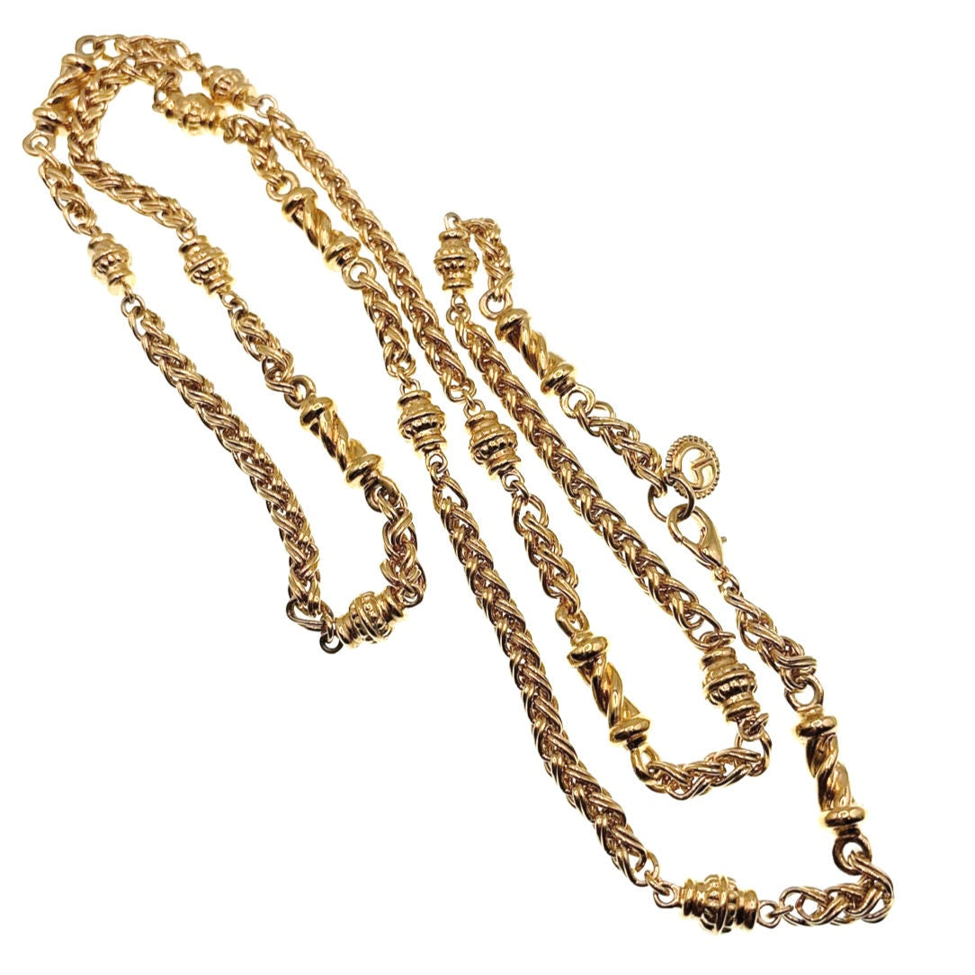 St John’s Extra Large Gold Tone Necklace Necklace 44”