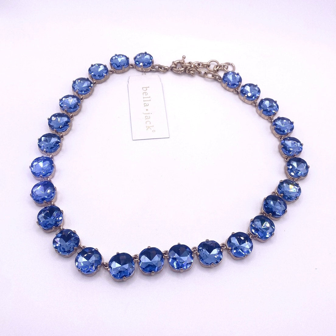 Bella Jack Blue Rhinestones Necklace Beautiful Shine