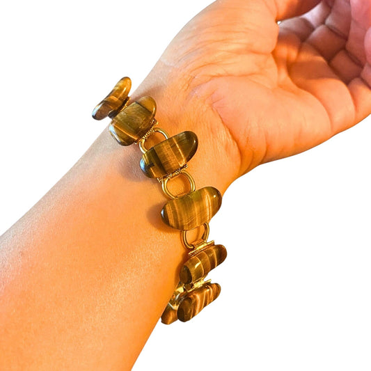 Tiger Eye Stones Vintage Bracelet