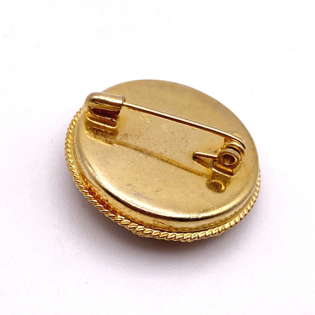 Micro mosaic Millefiori Italian Brooch Midcentury