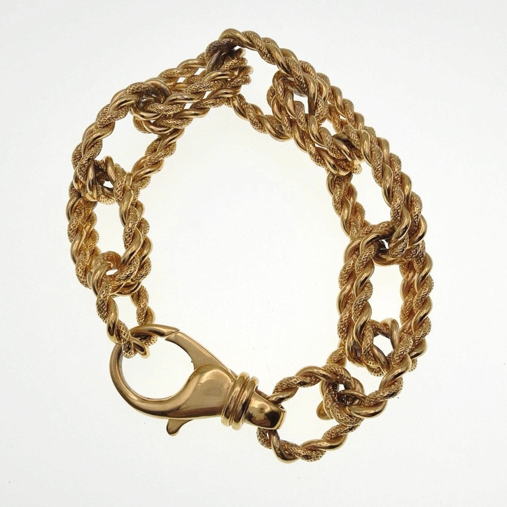 Milor Bronze Italy Chunky Links Bracelet Size 8