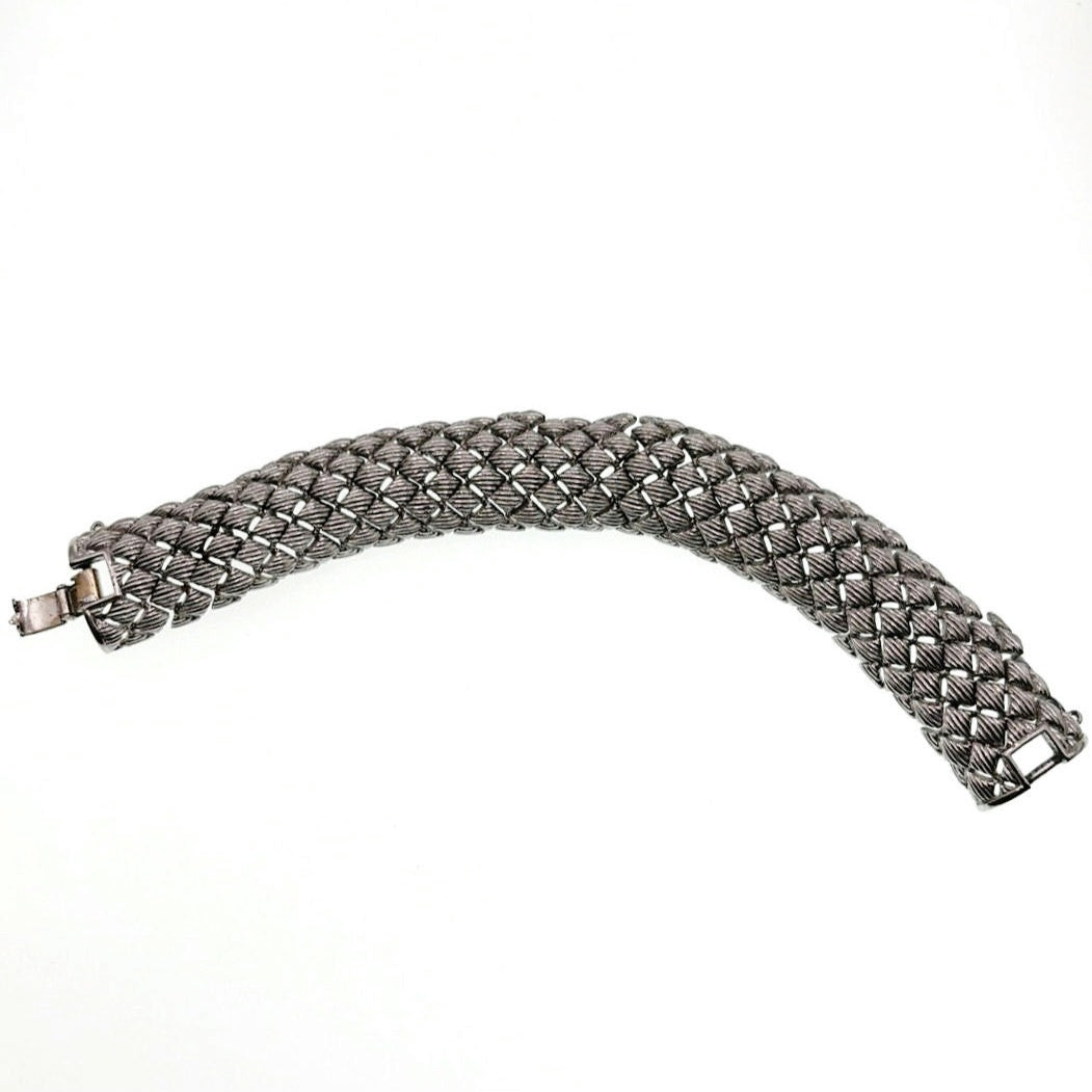 Monet Vintage Bracelet Silver Tone 8”