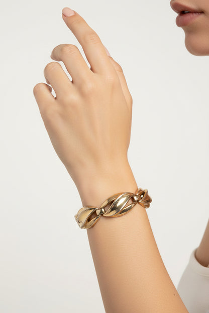 Trifari Chunky Panel Bracelet 7”