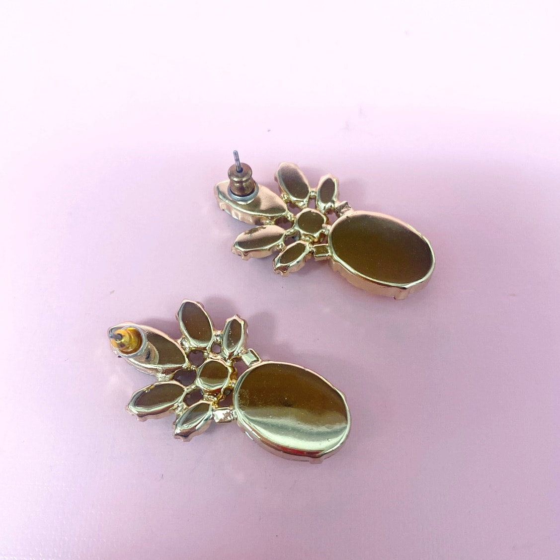 Pineapple Rhinestone Stud Earrings