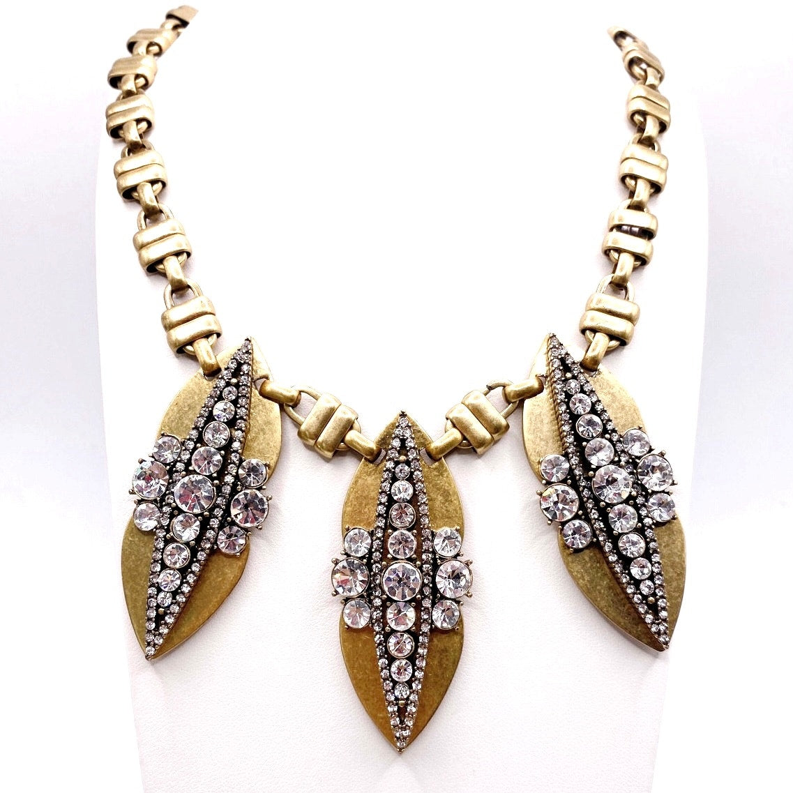 Vintage JCrew Rhinestones Statement Necklace