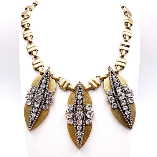 Vintage JCrew Rhinestones Statement Necklace