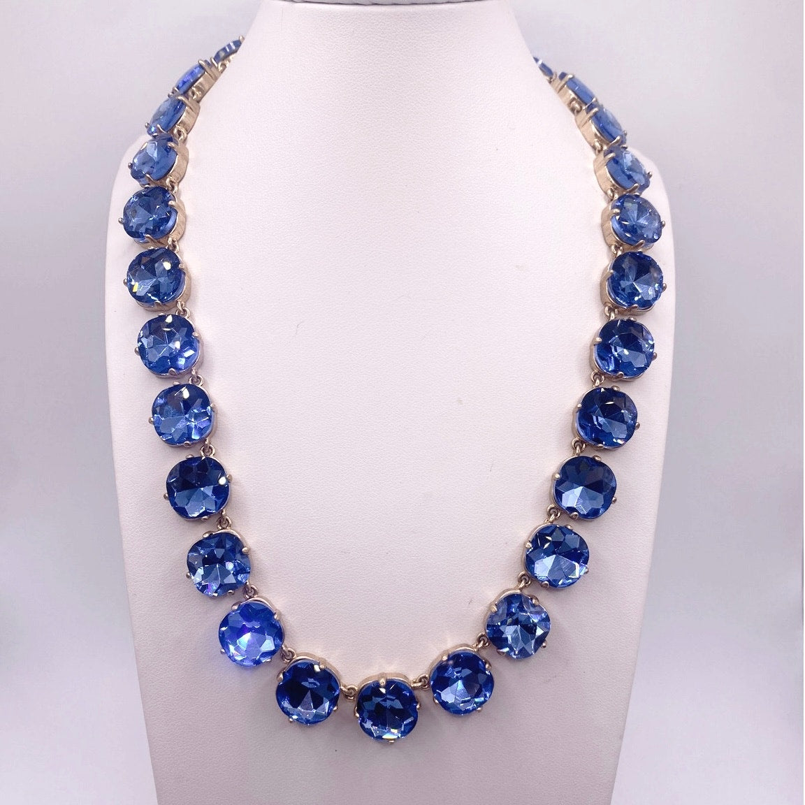 Bella Jack Blue Rhinestones Necklace Beautiful Shine