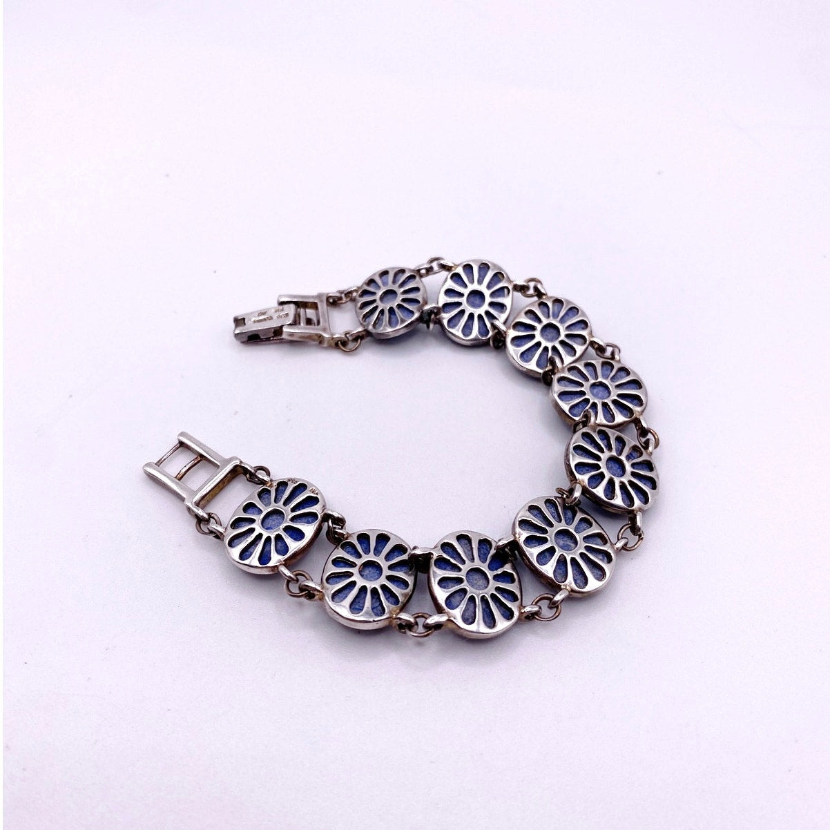 Sterling Silver and Sodalite and Signed EV HR 7”