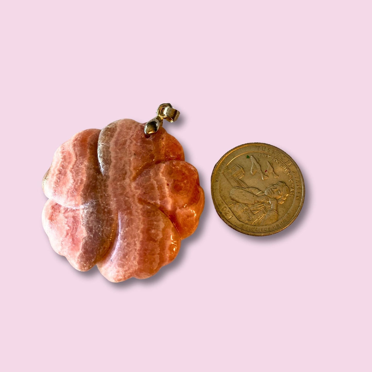 Pendant Rose Rhodochrosite Stone