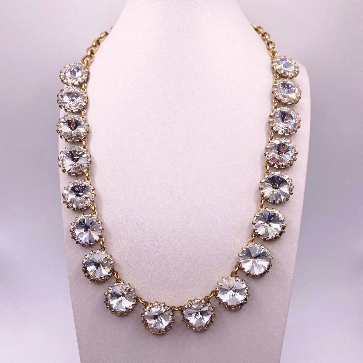 J Crew Necklace Ravioli Rhinestones Stones