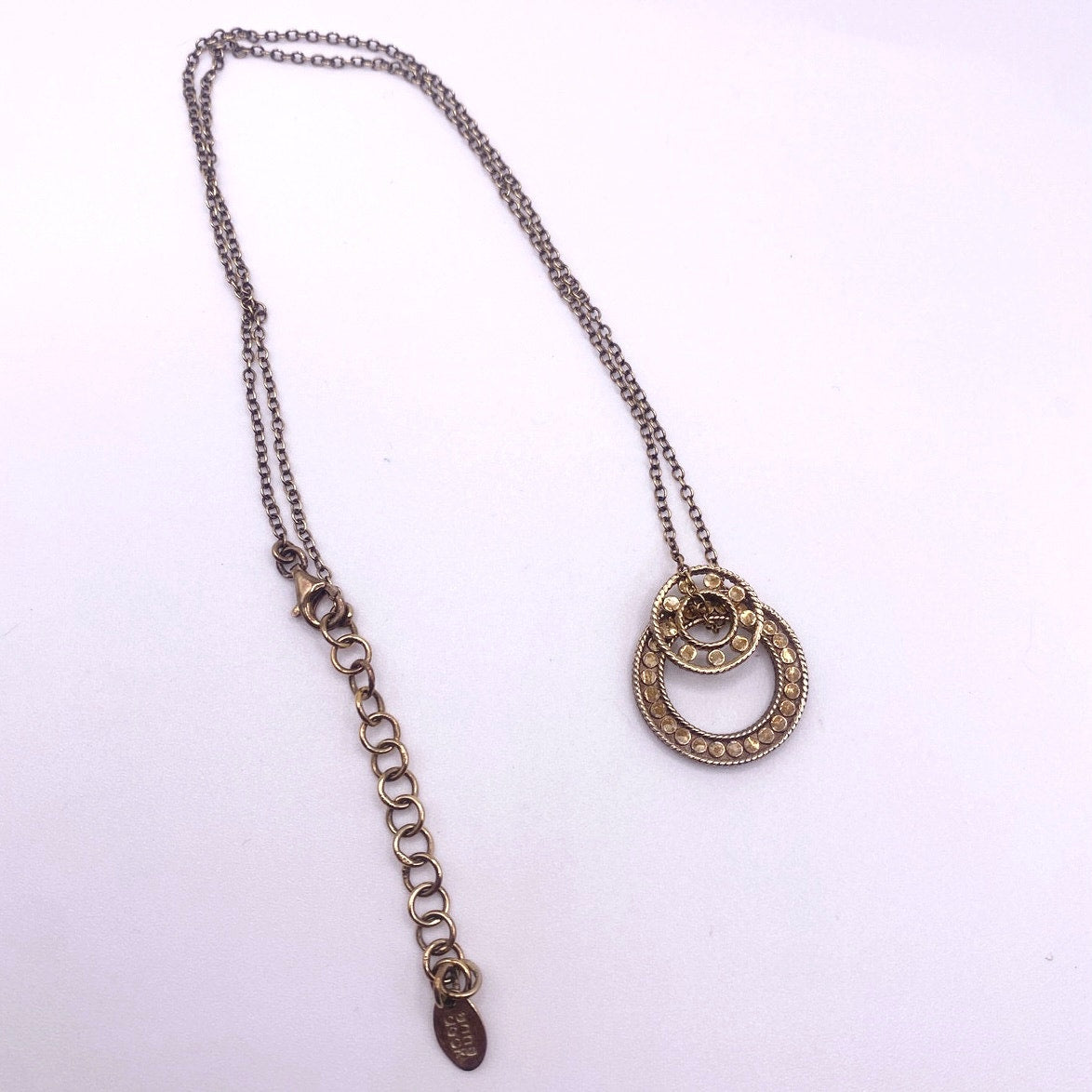 Anna Beck Open Circle Necklace Chain Gold Vermeil Sterling Silver 16”-18”