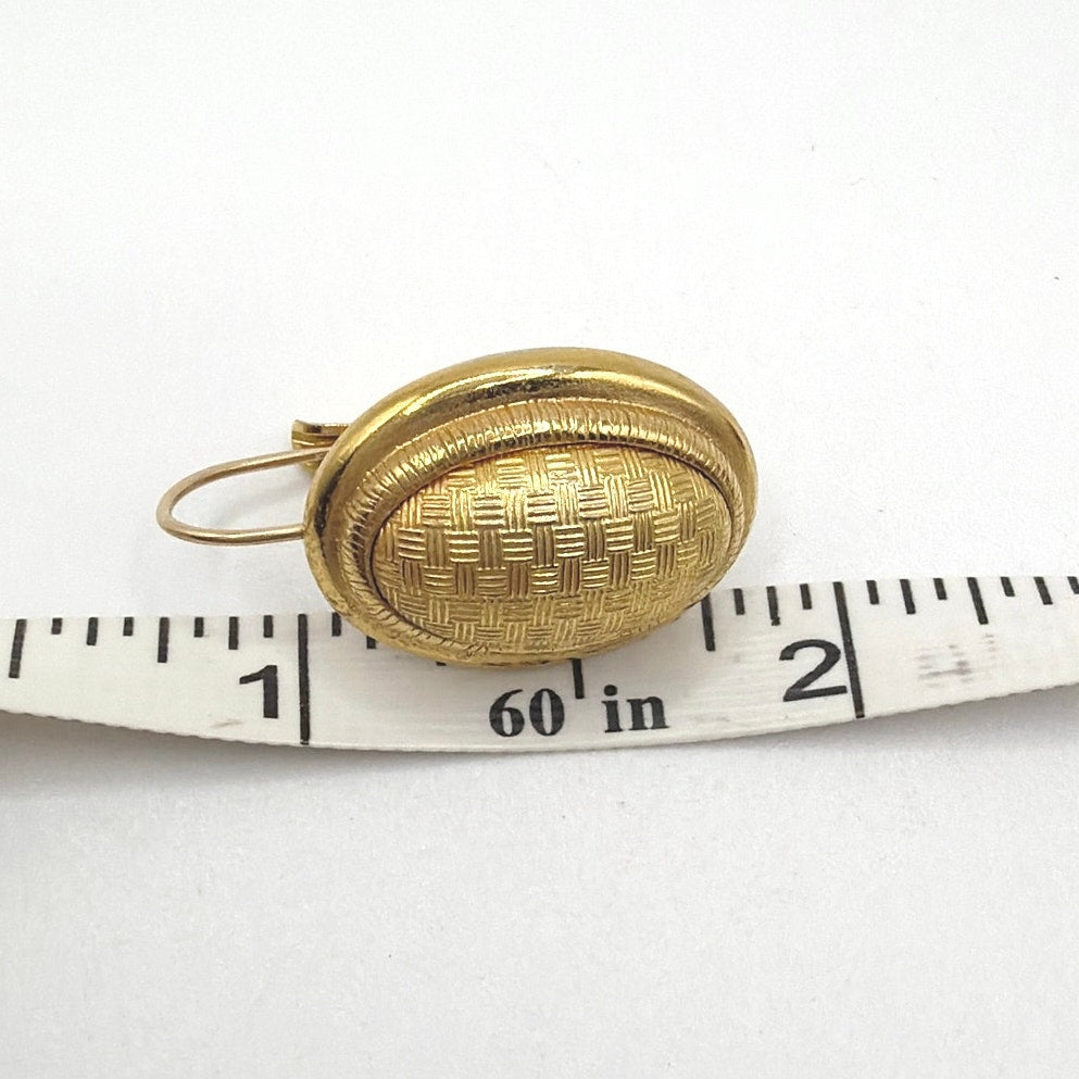 Monet Vintage Gold Tone Clip On Earrings
