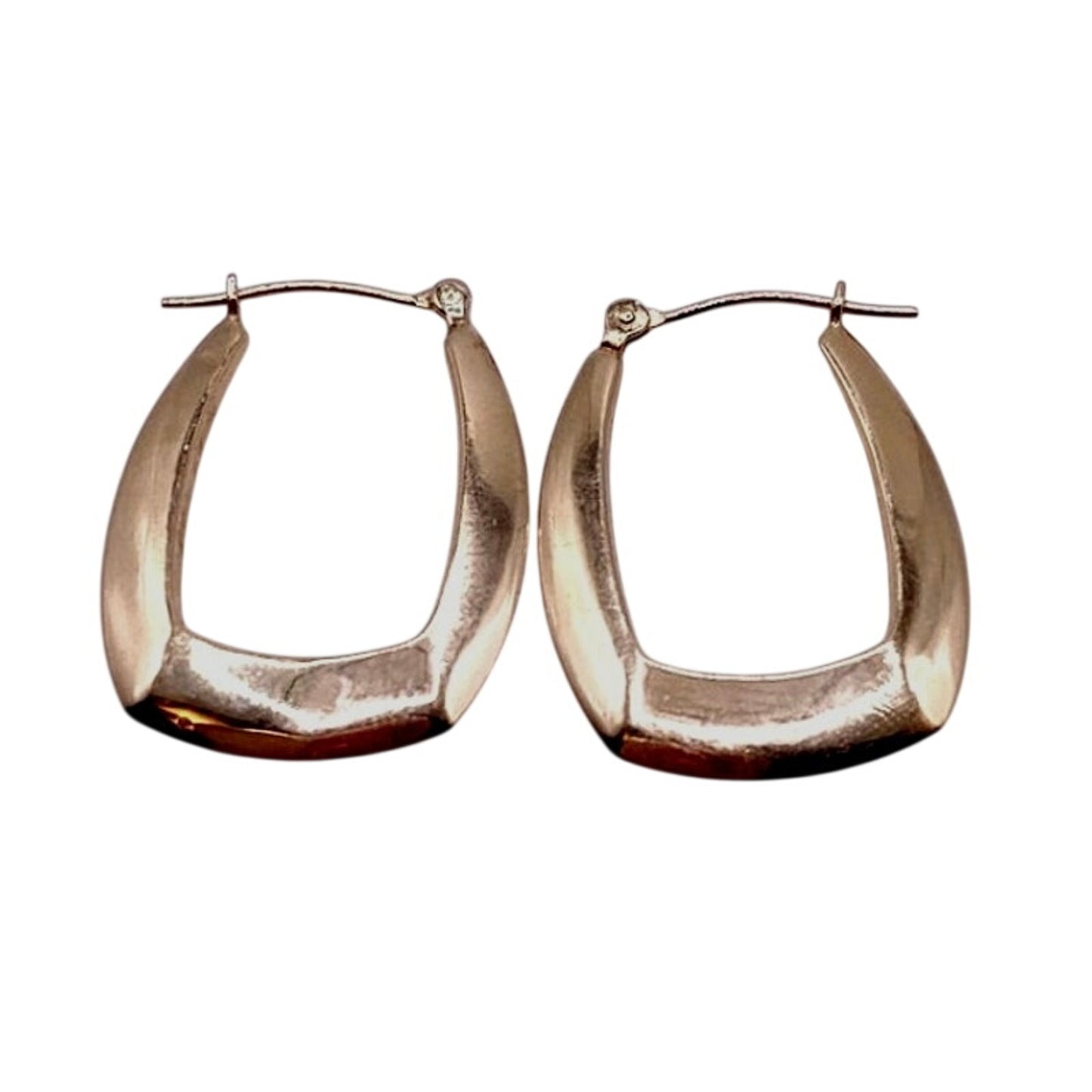 14k Vintage Square Hoops 2.1cm Long