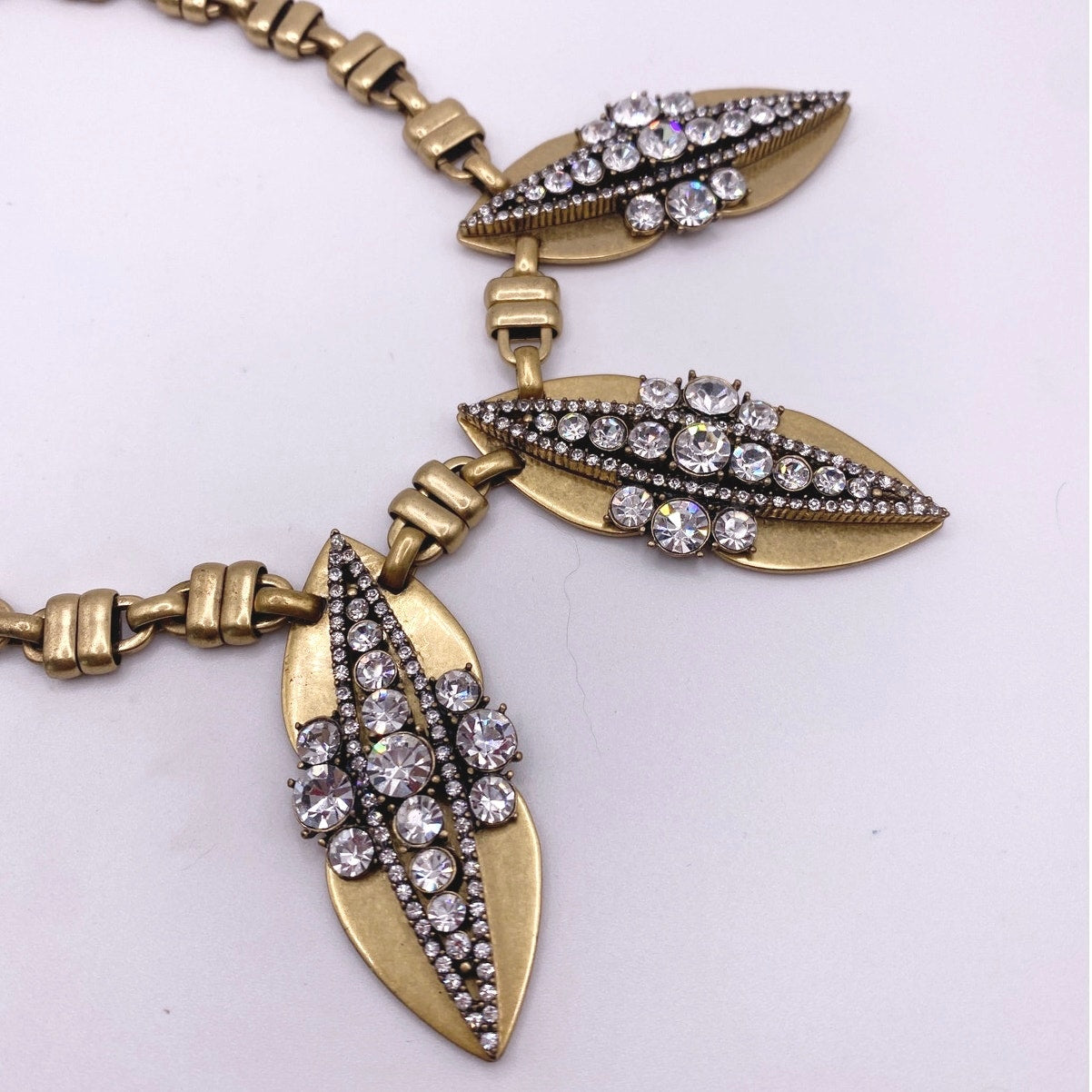 Vintage JCrew Rhinestones Statement Necklace