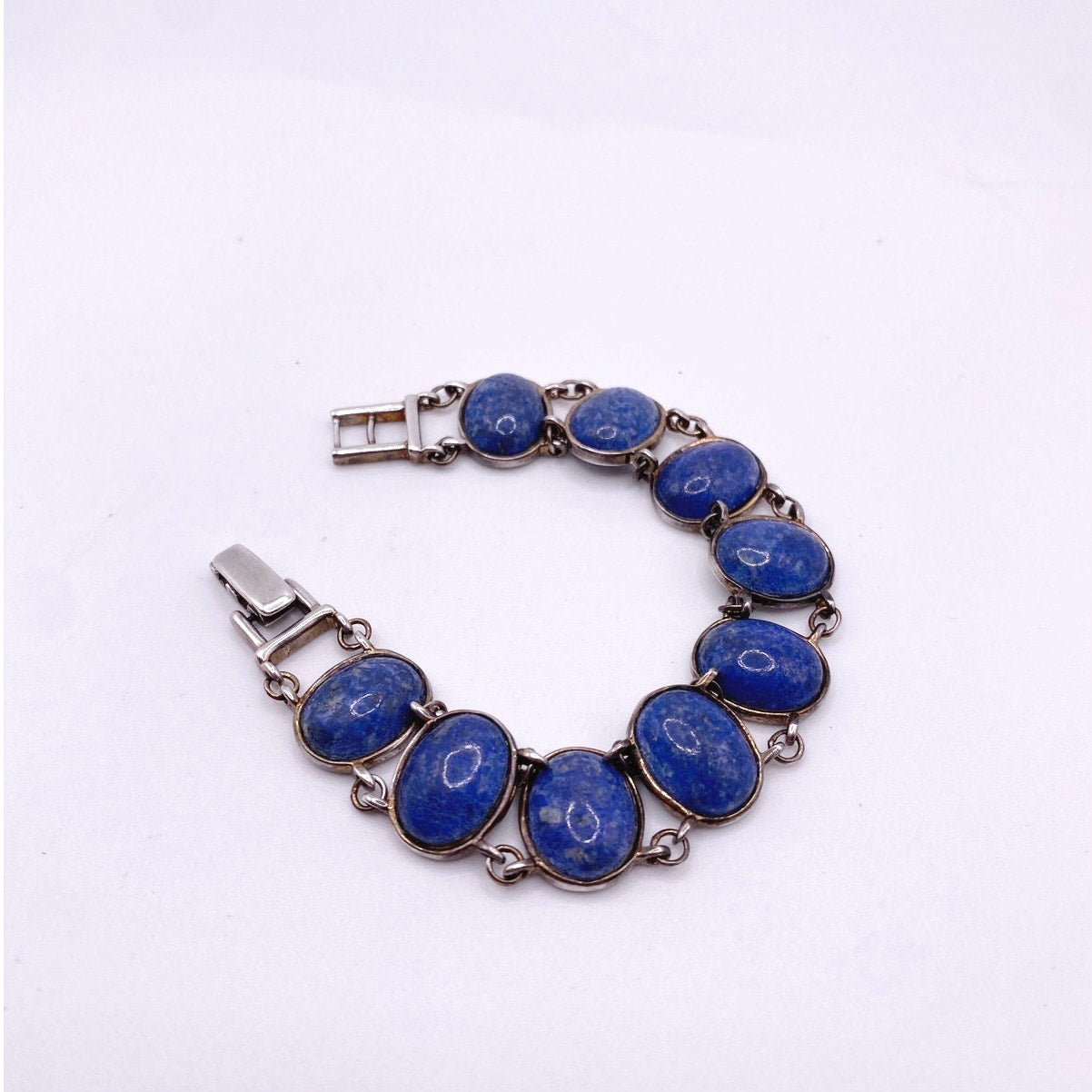 Sterling Silver and Sodalite and Signed EV HR 7”