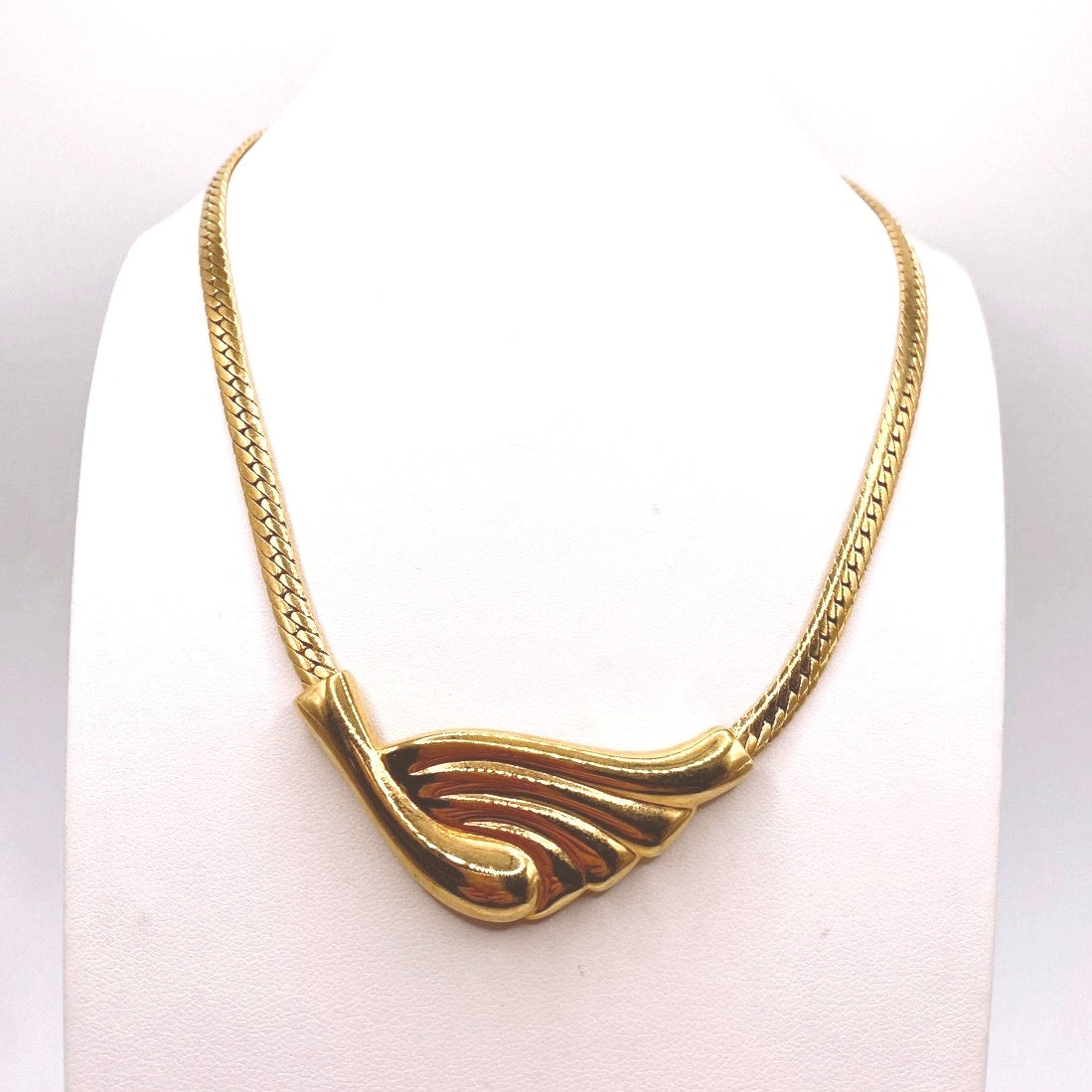 Vintage Napier Gold Tone Chain Collar Necklace 14”