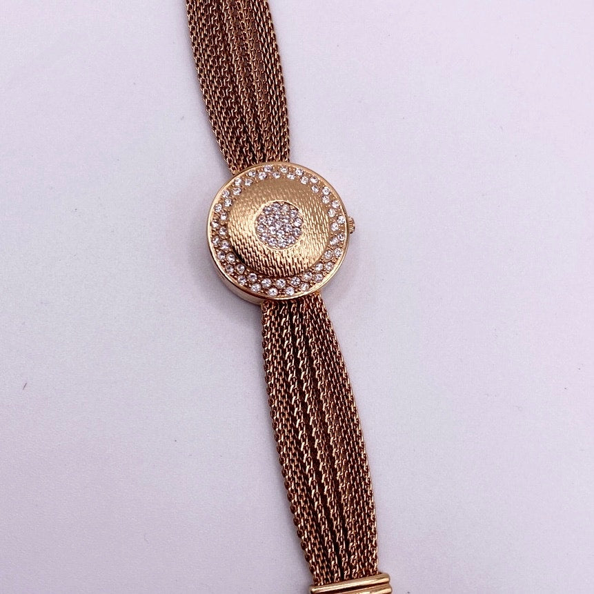 Anne Klein Locket Secret Watch Gold Tone 7 Inches