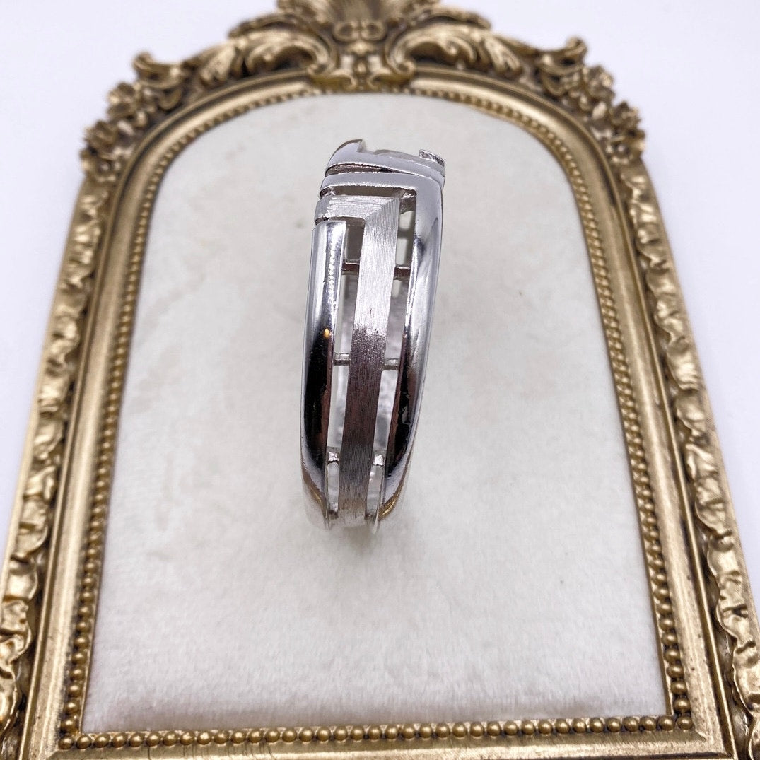 Trifari Signed Vintage Bracelet Silver Tone Size 5”