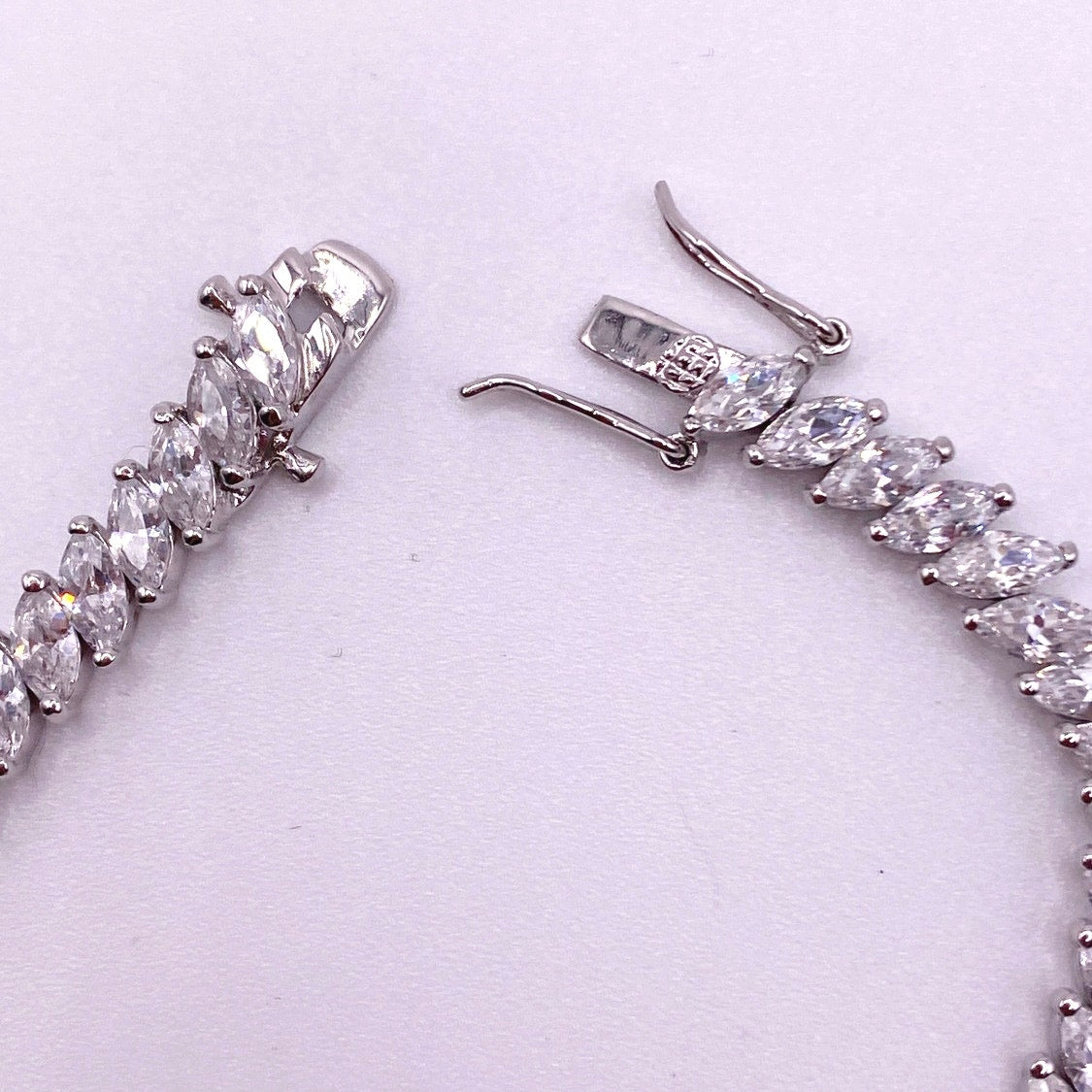 Dazzling Ice CZ Over Rhodium Tennis Bracelet