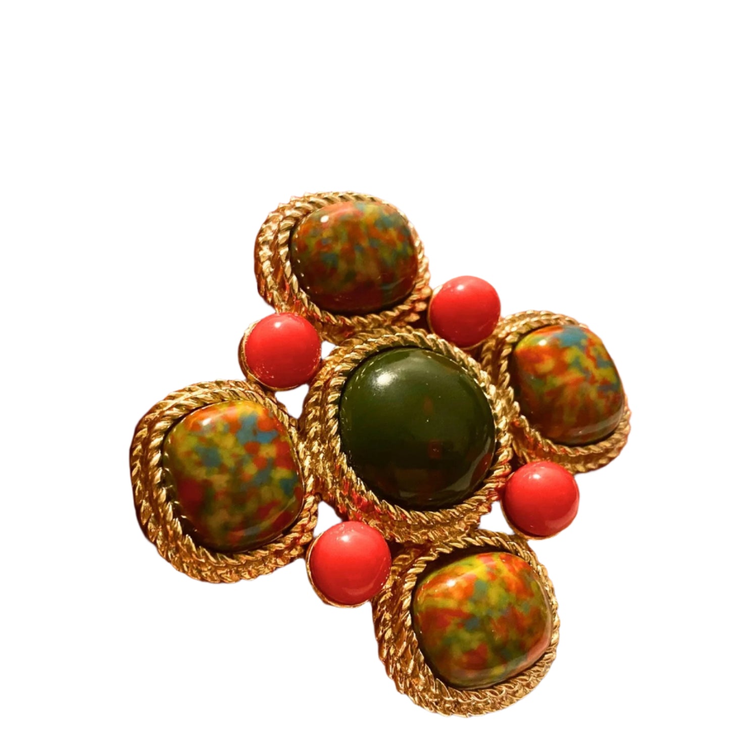 Vtg Brooch by Sarah Coventry Big Maltese Cross