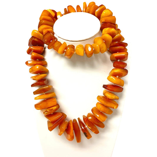 Vtg Baltic Amber Butterscotch Necklace 24"